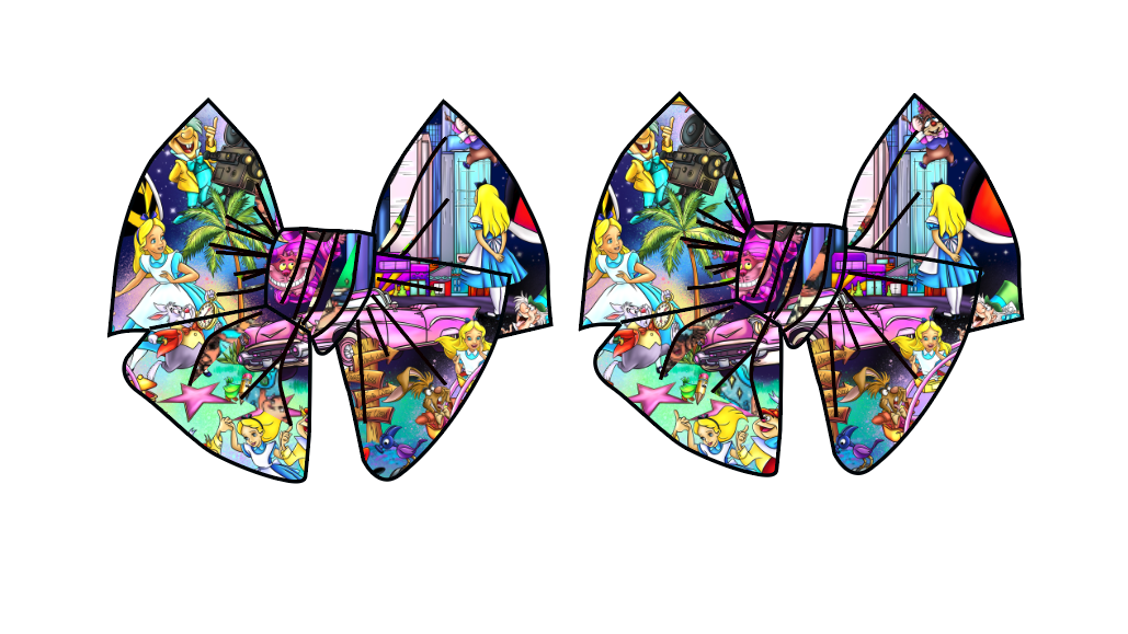 Hollywood Land Piggie Bamboo Bow Clips