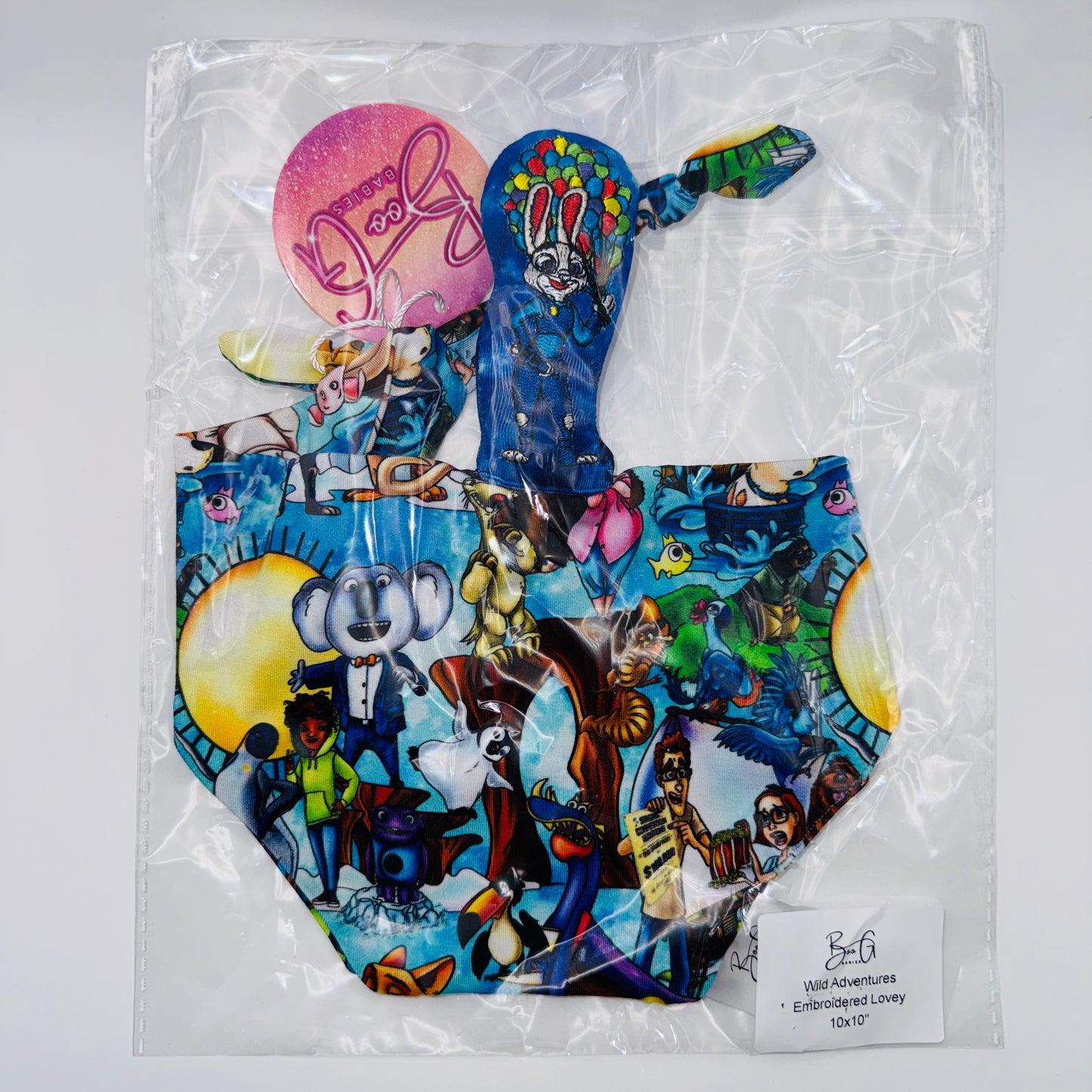 Wild Adventures Character Embroidered Blanket Lovey