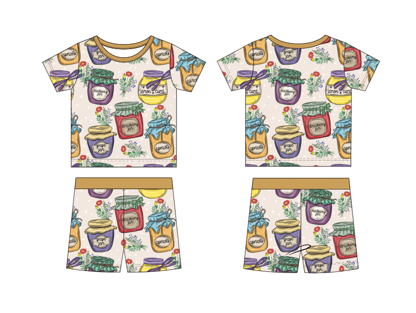 Country Jams Bamboo 2pc Short Sleeve and Shorts Set