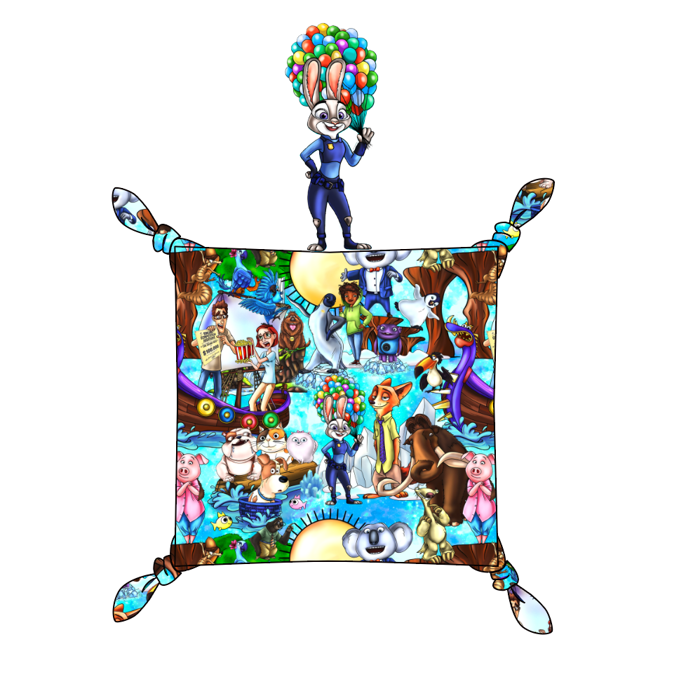 Wild Adventures Character Embroidered Blanket Lovey