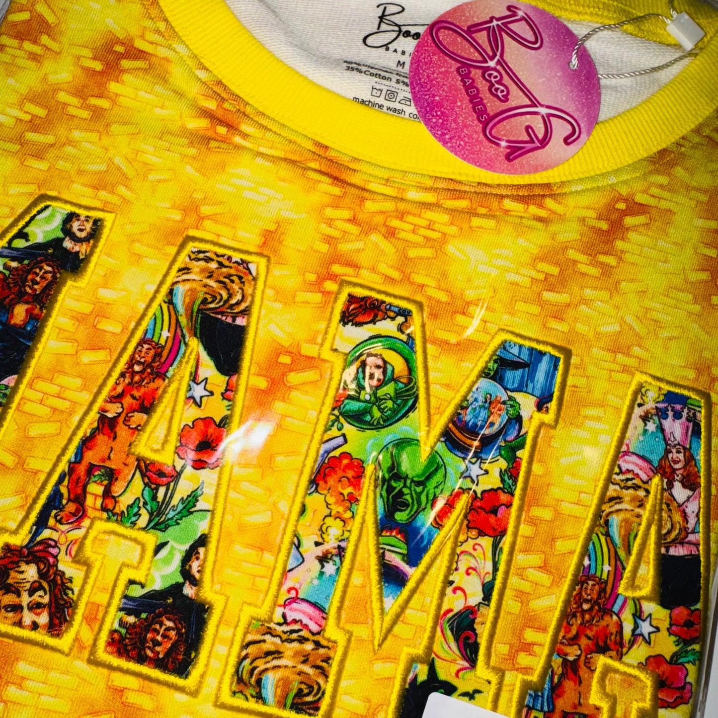 Yellow Brick Road Bamboo Mama Embroidered Crewneck Sweatshirt