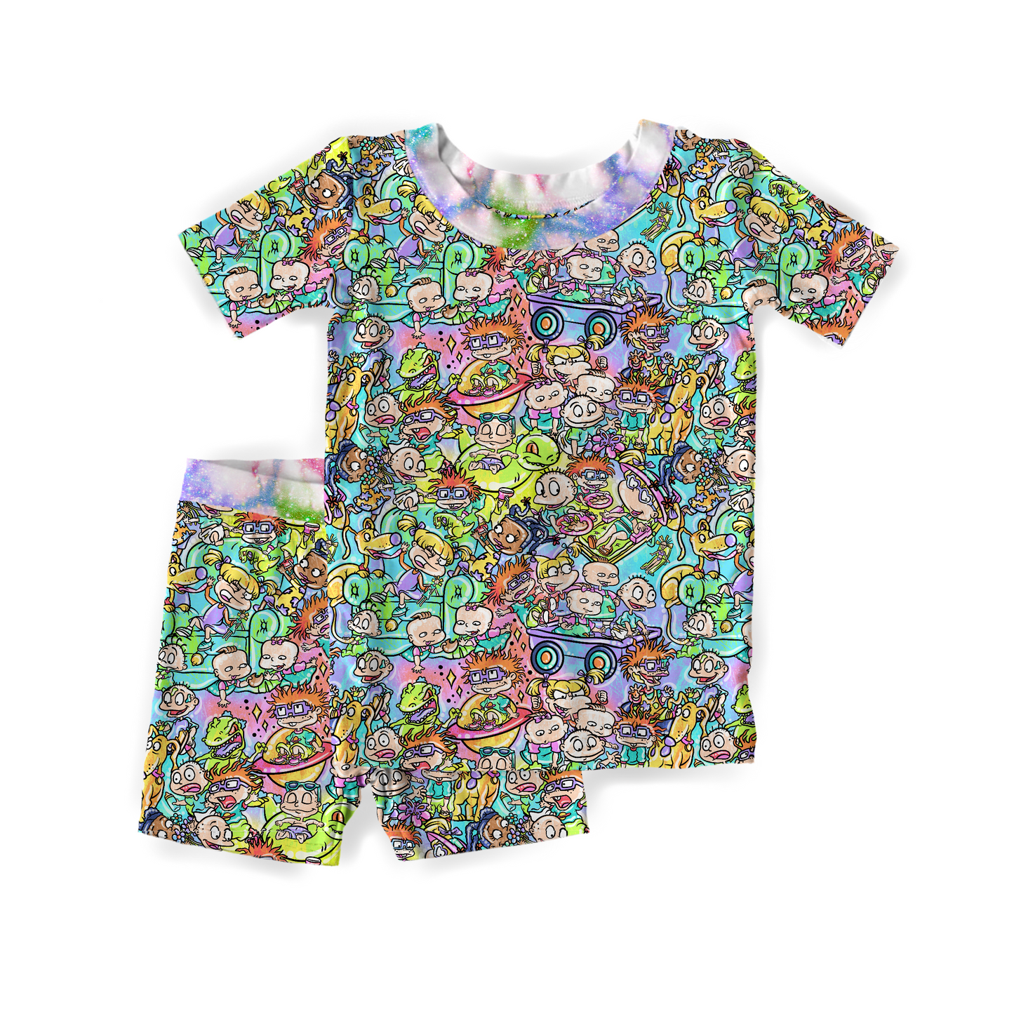 90’s Playdate Bamboo 2pc Short Sleeve and Shorts Set