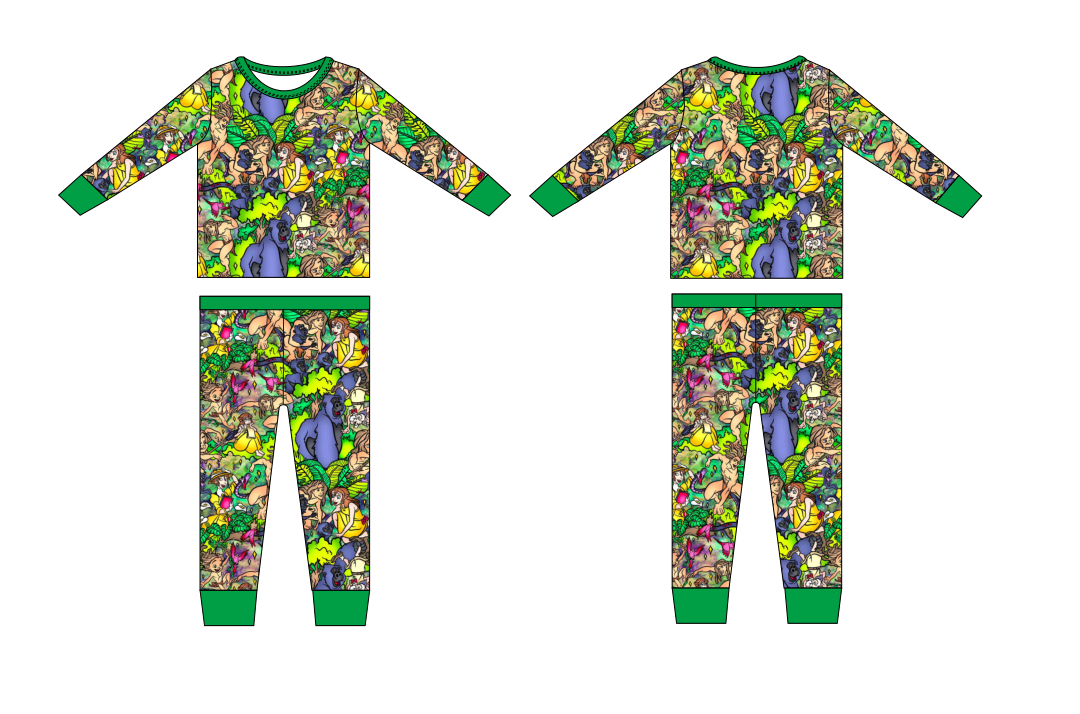 Jungle Swing Bamboo Long Sleeve and Pants Set