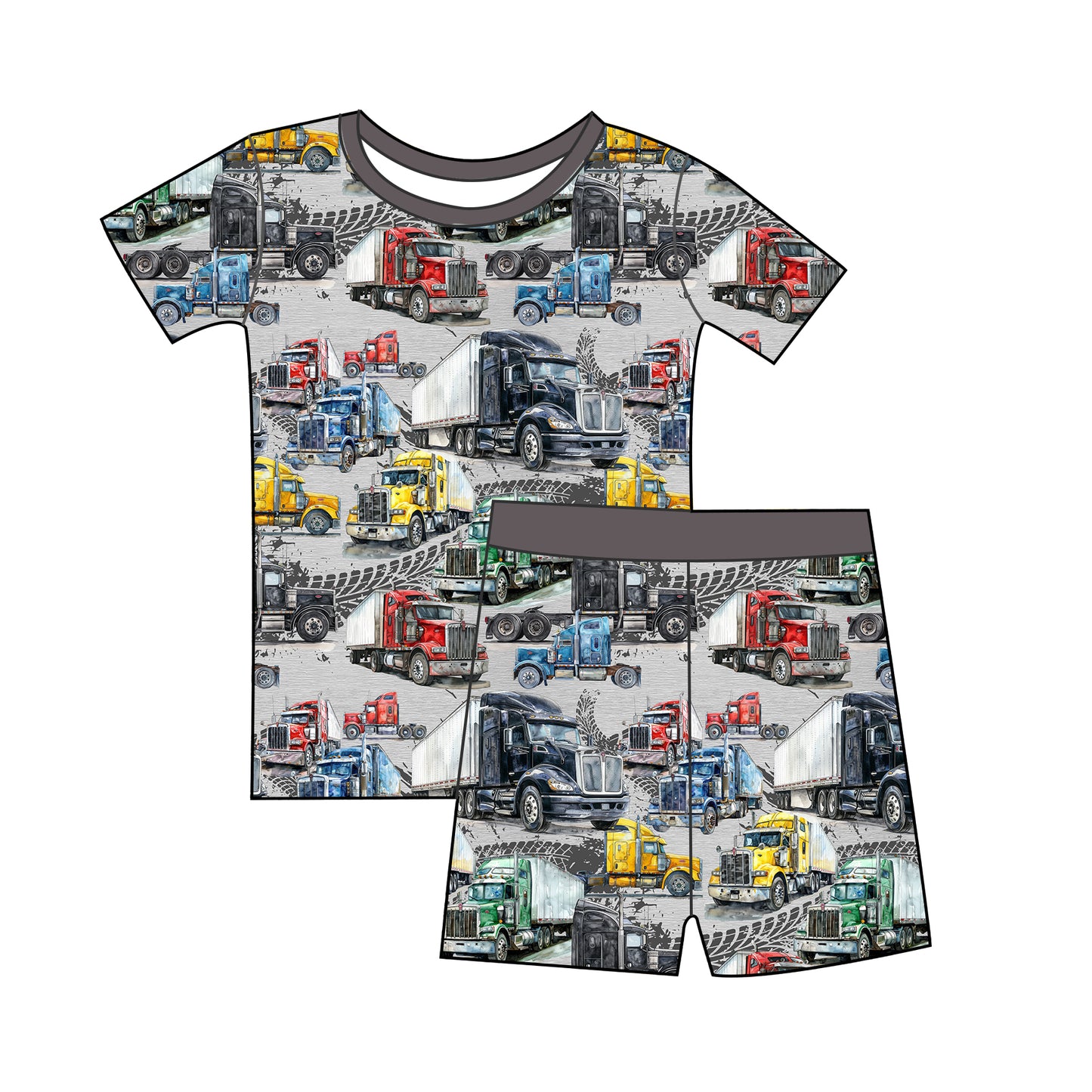 Big Rig Bamboo 2pc Short Sleeve and Shorts Set