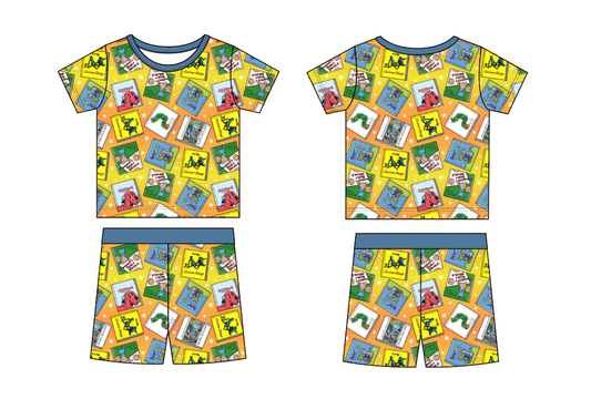 Little Book Club Bamboo 2pc Short Sleeve and Shorts Set
