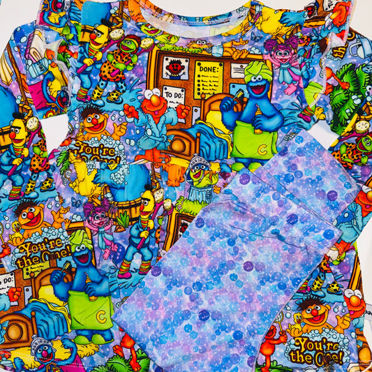 Bubble Street Bamboo 2pc Peplum and Leggings Set