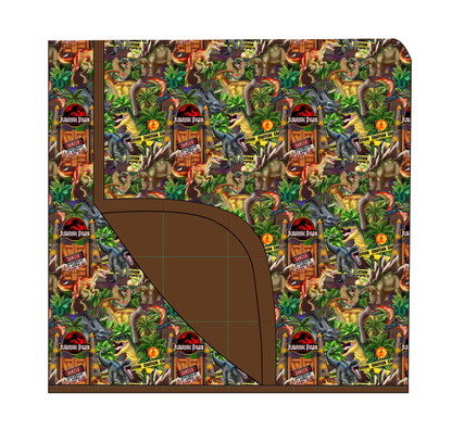 Danger Zone Minky Rabbit Fur Backed Bamboo Blanket 60x85”