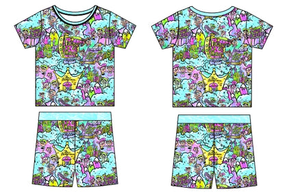 Magical Mischief Bamboo 2pc Short Sleeve and Shorts Set