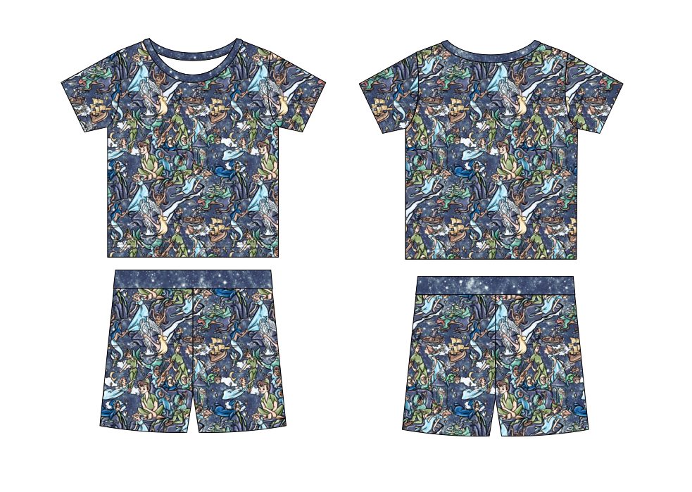 Star Bound Explorers Bamboo Short Sleeve/Shorts 2pc Set