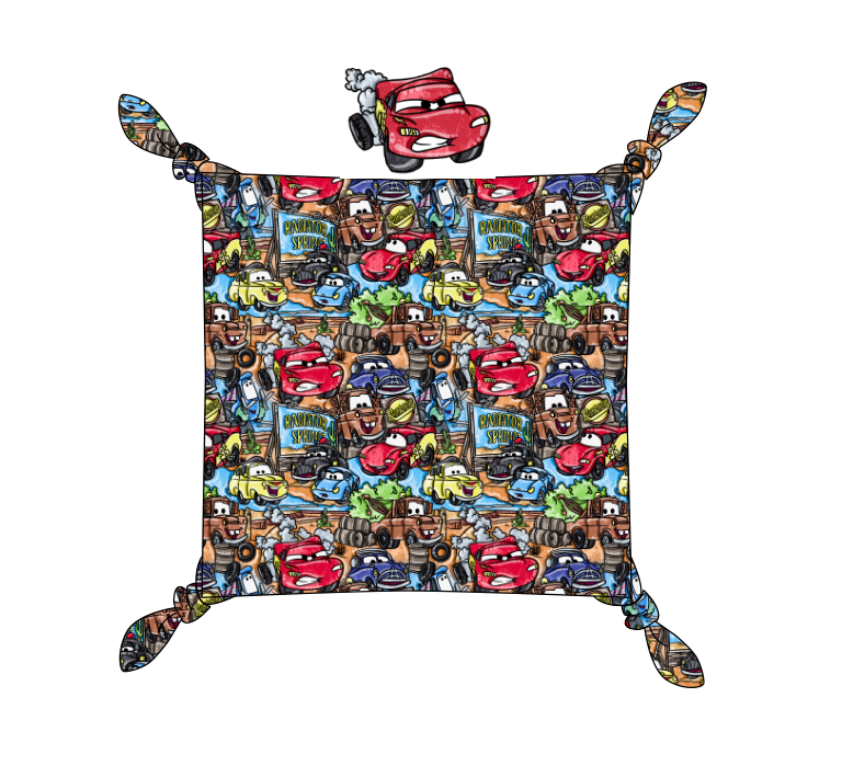 Pit Stop Playground Character Embroidered Blanket Lovey