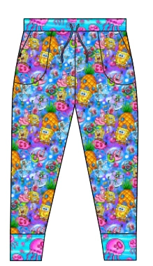 Pineapple Sea Party Bamboo Adult Joggers