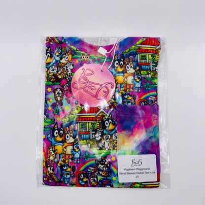Puptown Playground Short Sleeve Pocket Tee