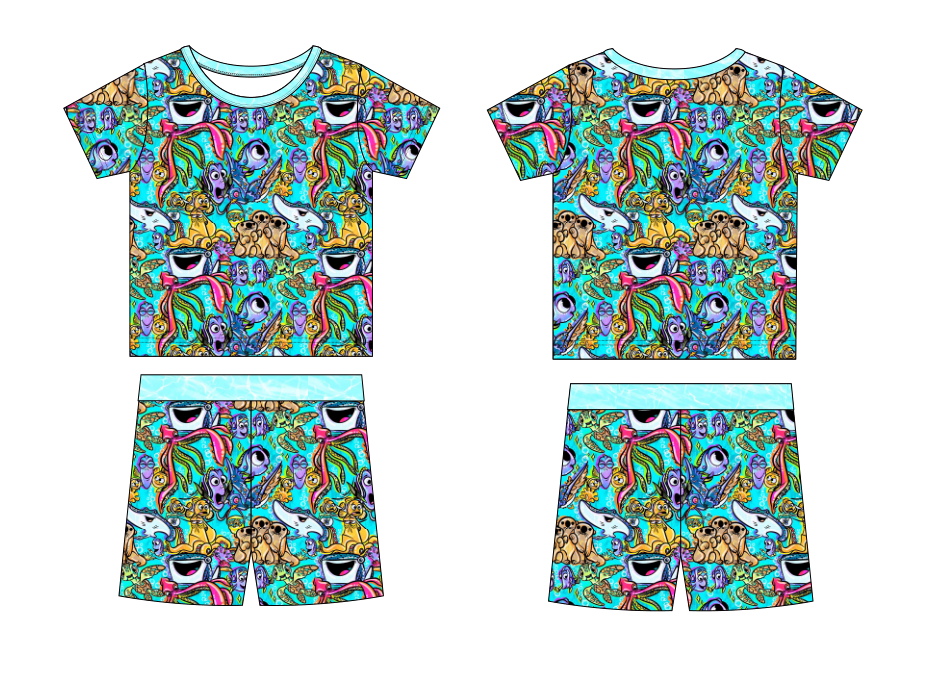 Reef Rascals Bamboo 2pc Short Sleeve and Shorts Set