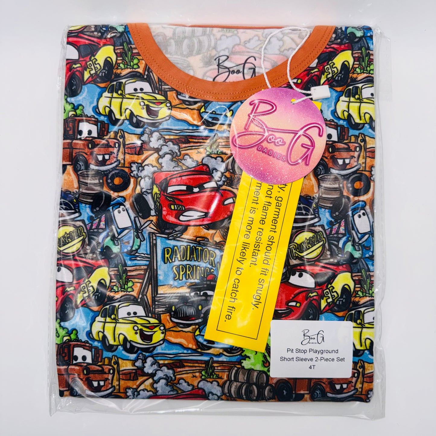 Pit Stop Playground Bamboo 2pc Short Sleeve and Shorts Set