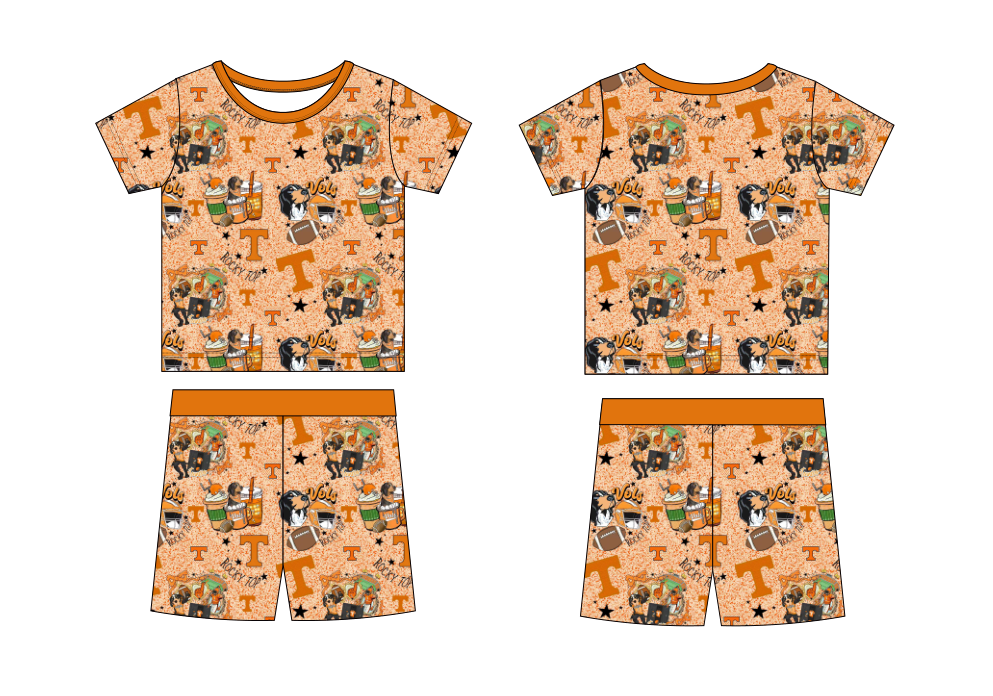 Smokey Top Bamboo 2pc Short Sleeve and Shorts Set