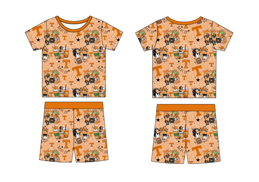 Smokey Top Bamboo 2pc Short Sleeve and Shorts Set