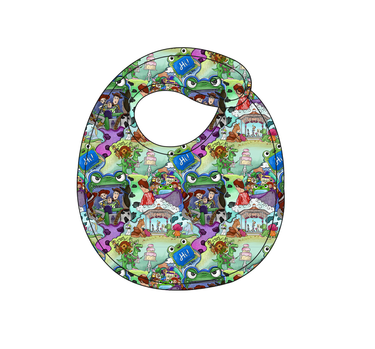 Lily Pad Playdate Bamboo Bib