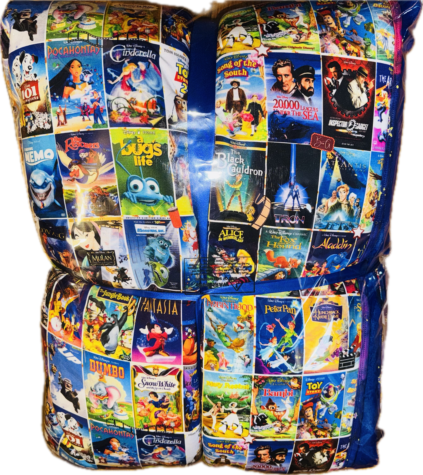 Movie Night Minky Rabbit Fur Backed Bamboo Blanket 60x85”