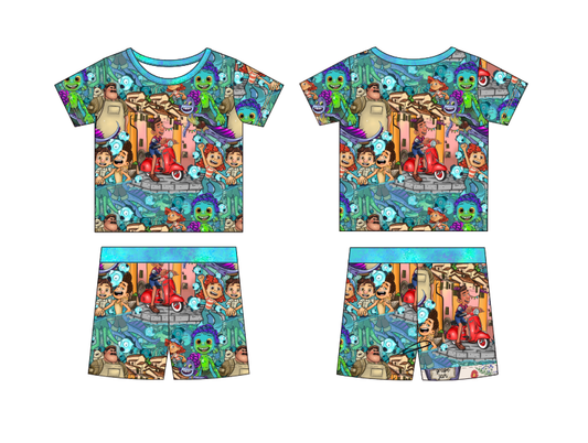 Lagoon Legends Bamboo 2pc Short Sleeve and Shorts Set