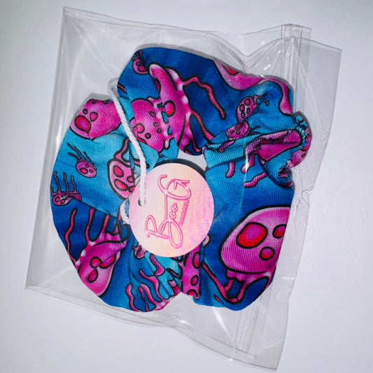 Pineapple Sea Party Jellyfish Scrunchie