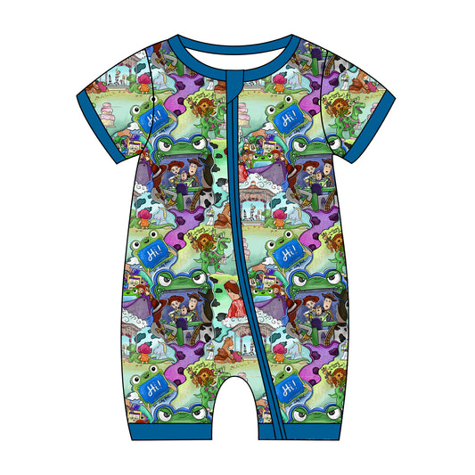 Lily Pad Playdate Bamboo Shorty Zippy