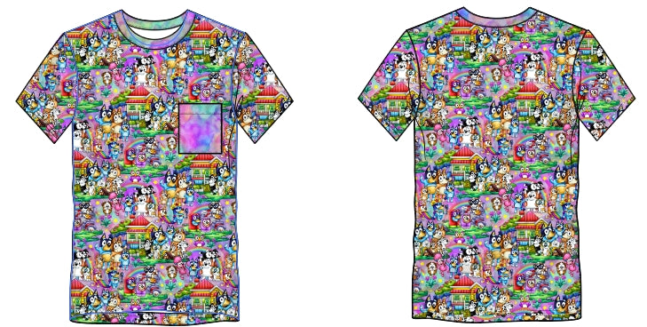 Puptown Playground Short Sleeve Pocket Tee