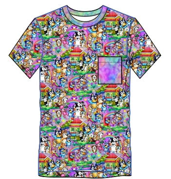 Puptown Playground Short Sleeve Pocket Tee