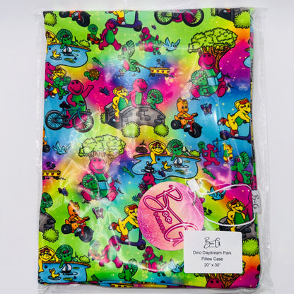 Dino Daydream Park Bamboo Pillowcase