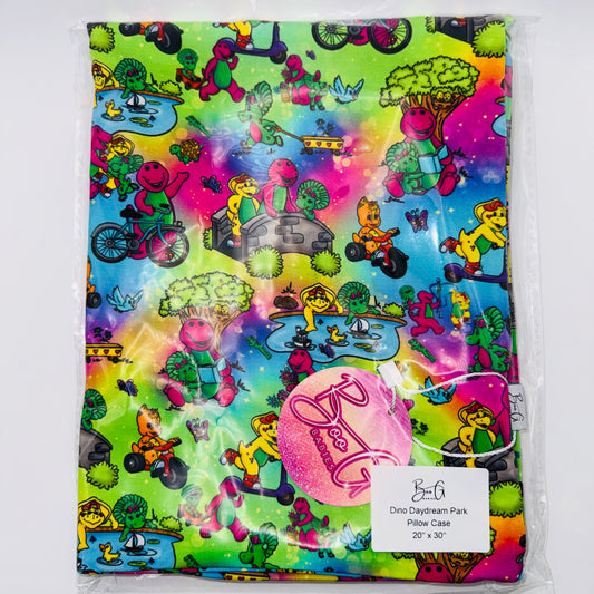 Dino Daydream Park Bamboo Pillowcase