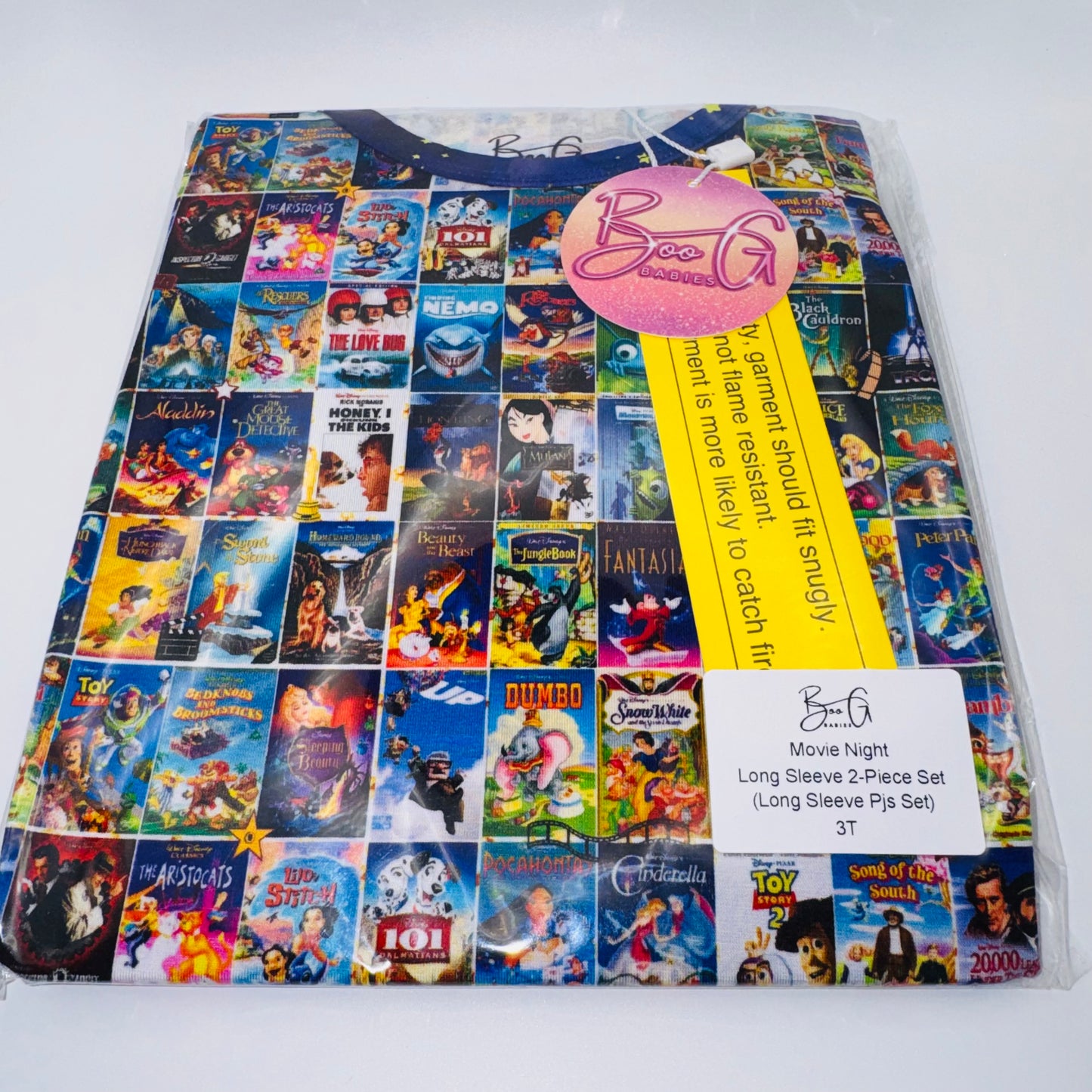 Movie Night Bamboo Long Sleeve and Pants Set