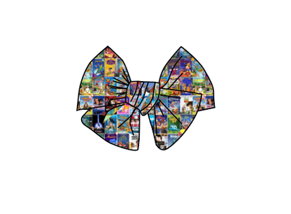 Movie Night Bamboo Bow Clip