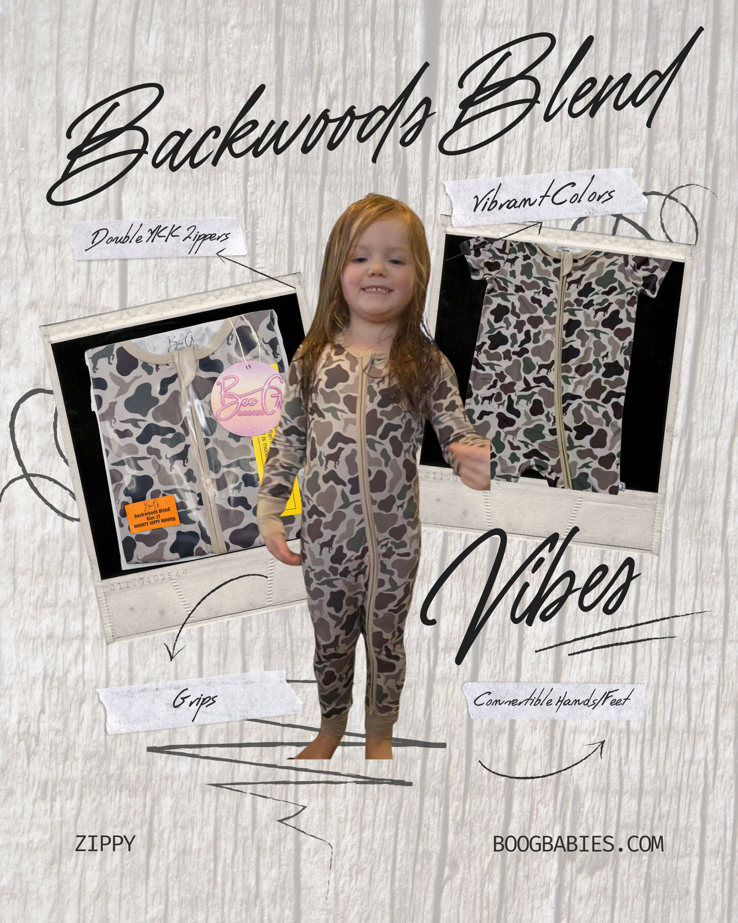 Backwoods Blend Bamboo Convertible Long Sleeve Zippy