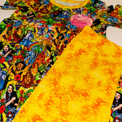 Yellow Brick Road Bamboo 2pc Peplum and Shorts Set