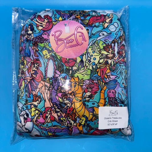 Oceans Treasure Bamboo Standard Crib Sheet