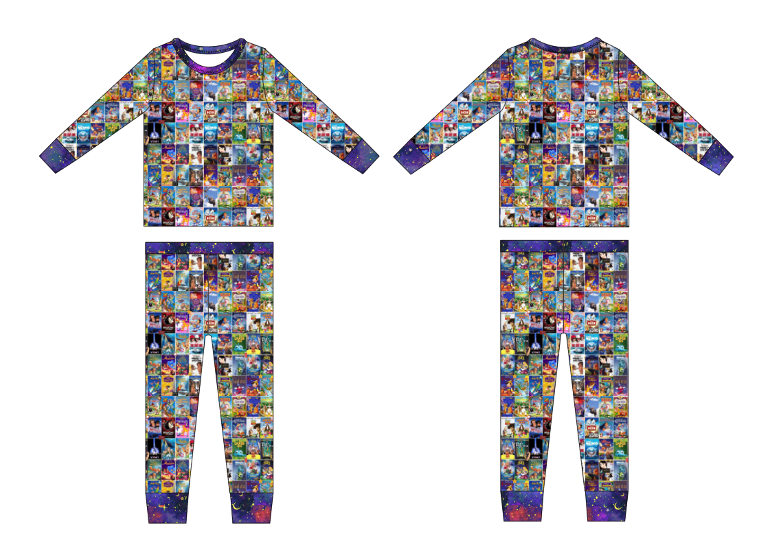 Movie Night Bamboo Long Sleeve and Pants Set